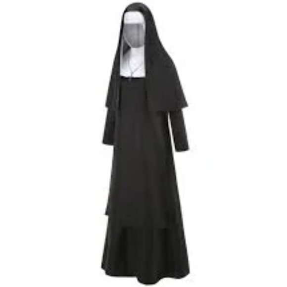 Nun Costume Adult Halloween Cosplay Dress Up Nun Costume Womens Size Large NEW - Picture 1 of 11